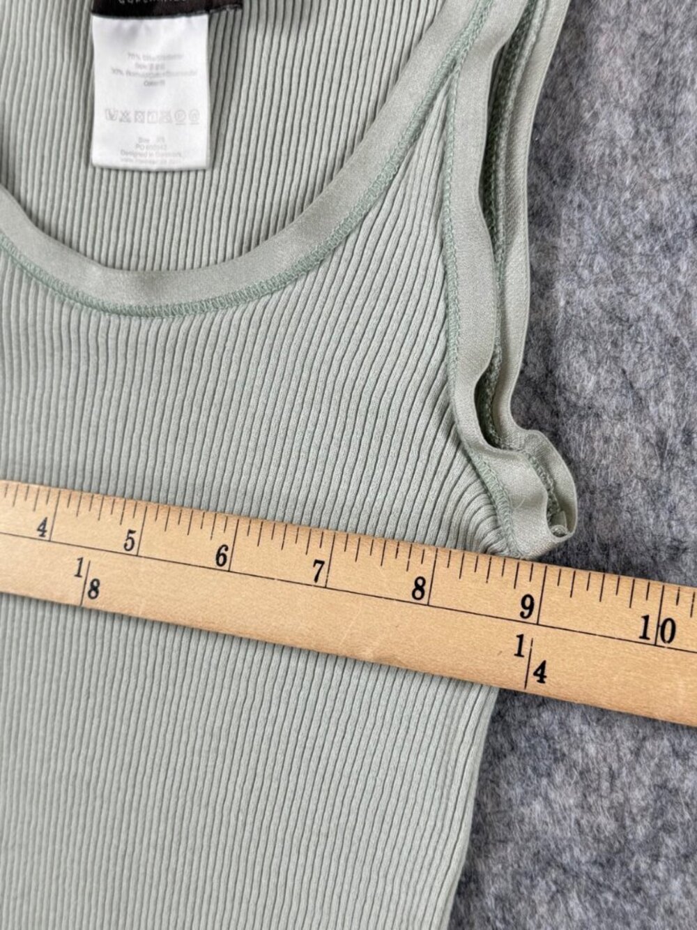 Rosemunde Tank Top Ribbed Light Green Sz XS Silk Blend - Picture 5 of 7